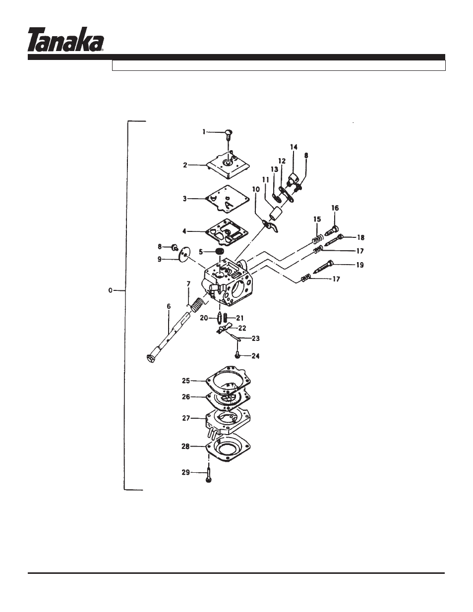 Carburetor, Parts information | Tanaka TBL-455/500 User Manual | Page 9 / 15