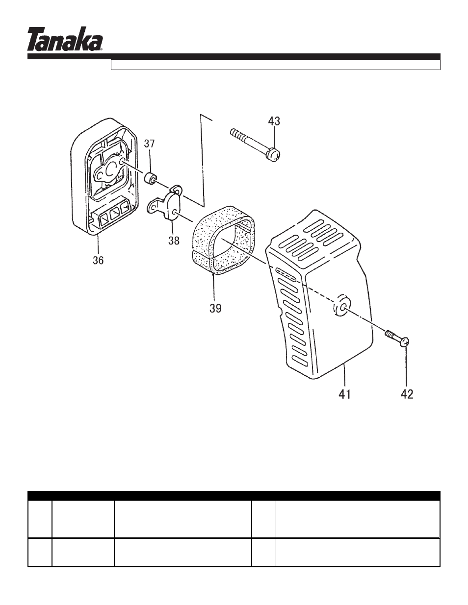 Air filter, Tc- 4700, Parts information | Tanaka TC-4700 User Manual | Page 8 / 11