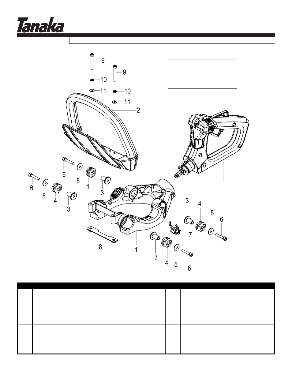 Front handle & base (c226130~), Htd-2530pf, Parts information | Tanaka HTD-2530PF User Manual | Page 12 / 18