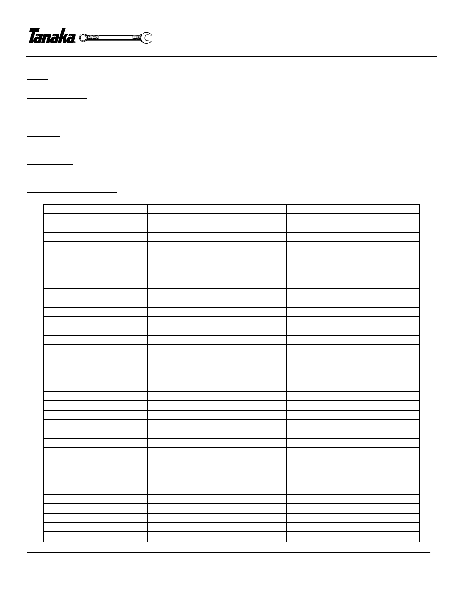 Parts bulletin # pi-3130, Technical service bulletin number pi 3130 | Tanaka HTD-2530PF User Manual | Page 18 / 18