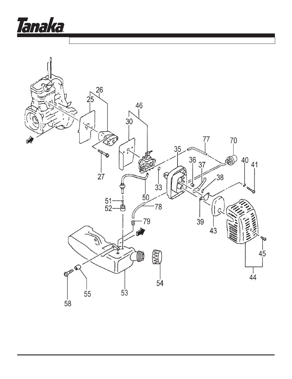 Fuel system, Htd-2530pf, Parts information | Tanaka HTD-2530PF User Manual | Page 4 / 18