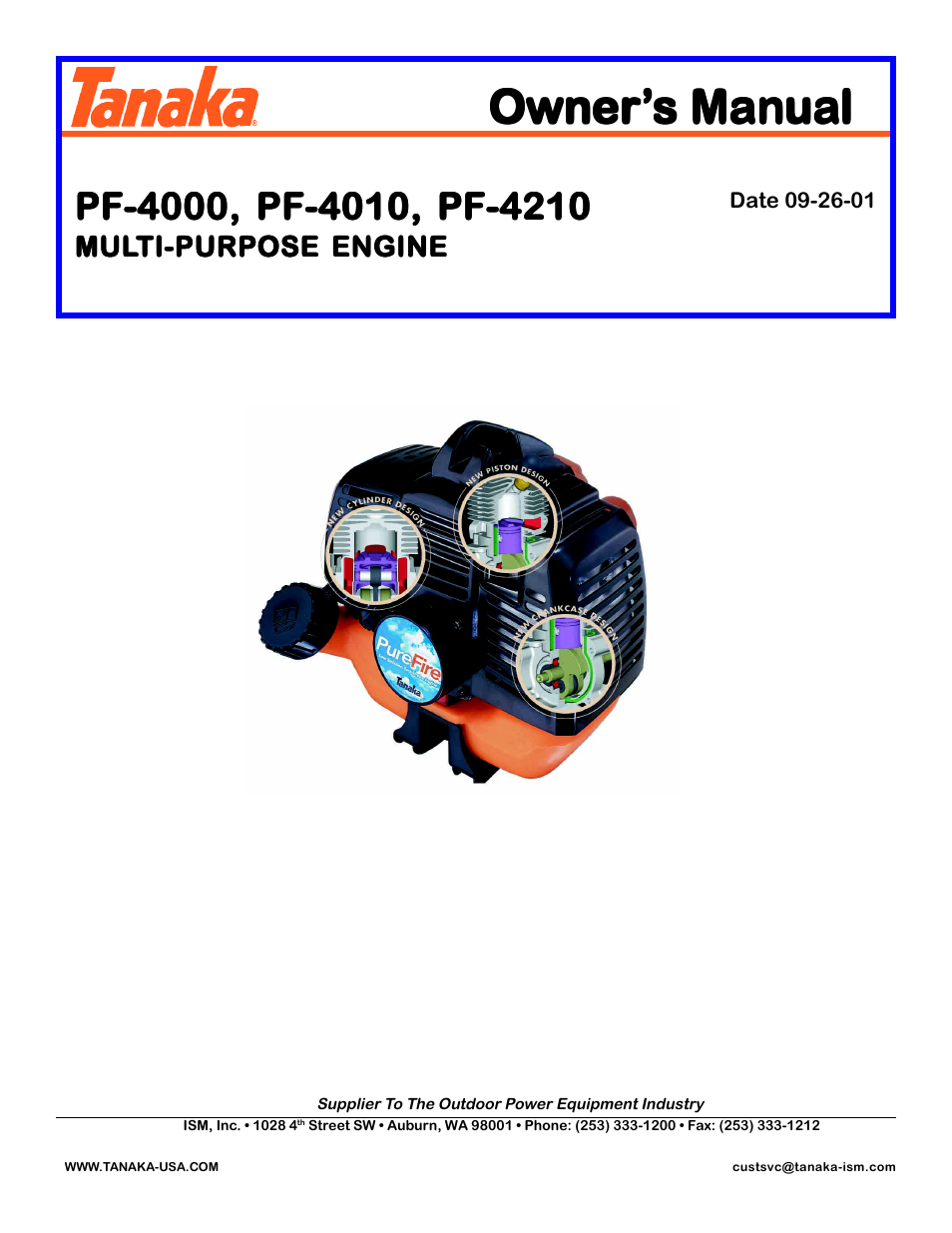 Tanaka PF-4000 User Manual | 7 pages