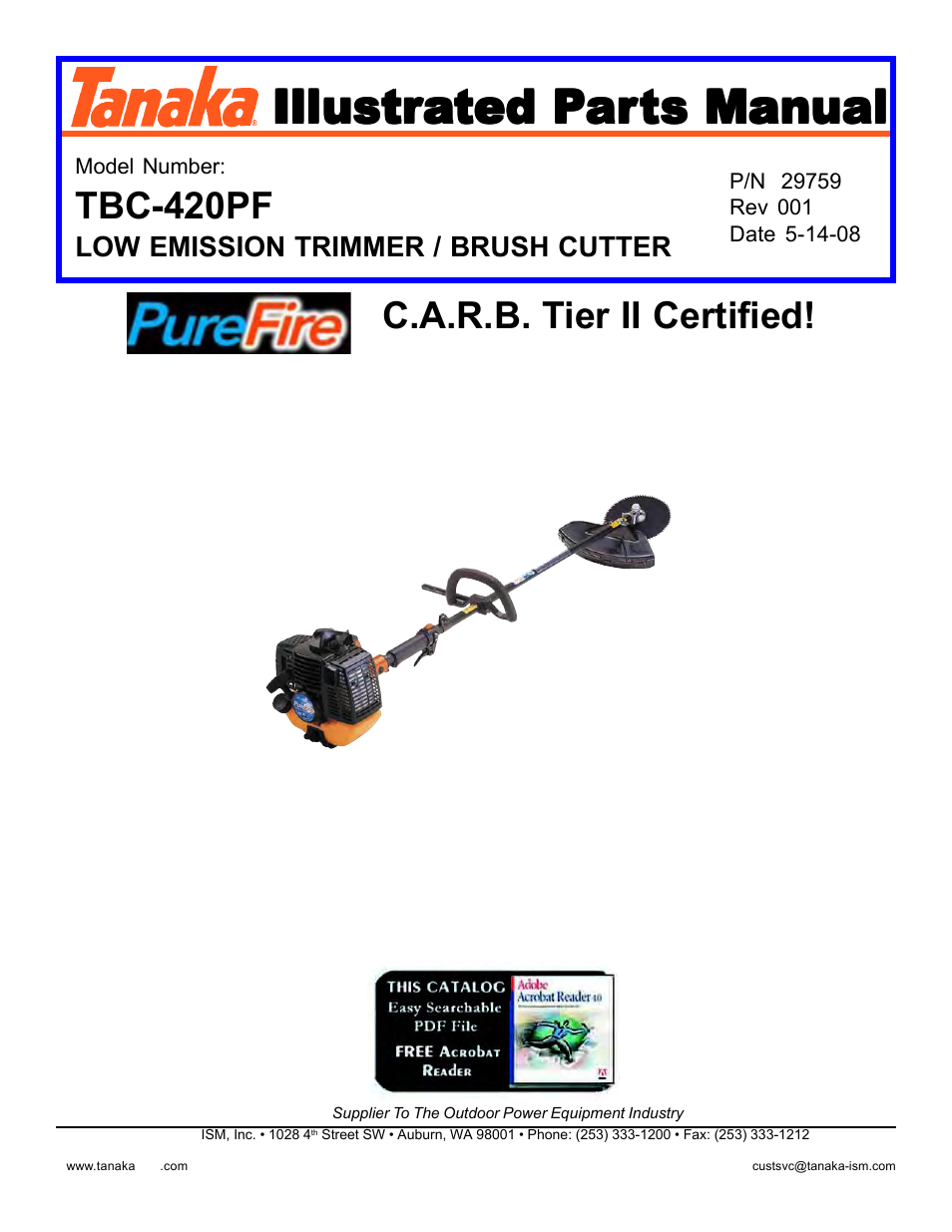 Tanaka TBC-420PF User Manual | 17 pages