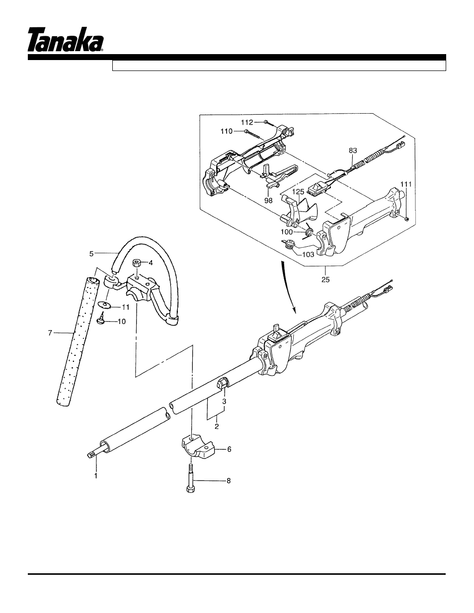 Handle, throttle & shaft, Tph-270pf/pn, Parts information | Tanaka TPH-270PF/PN User Manual | Page 11 / 19