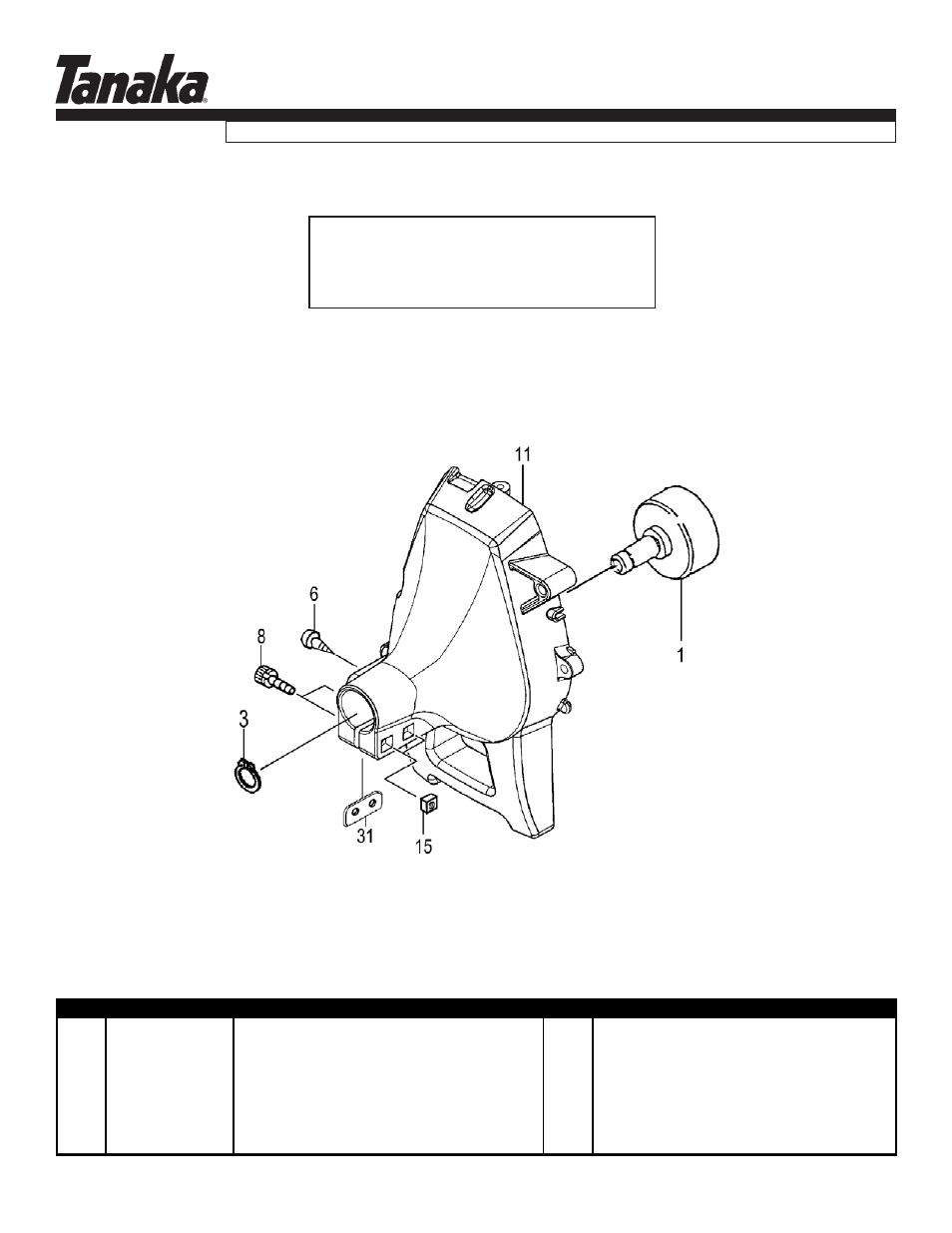 Fan case & clutch drum, Parts information, Tbc-225s | Tanaka TBC-225S User Manual | Page 11 / 17