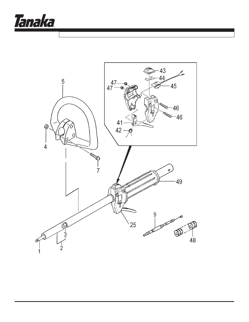 Drive shaft & front handle, Parts information, Tbc-225s | Tanaka TBC-225S User Manual | Page 12 / 17