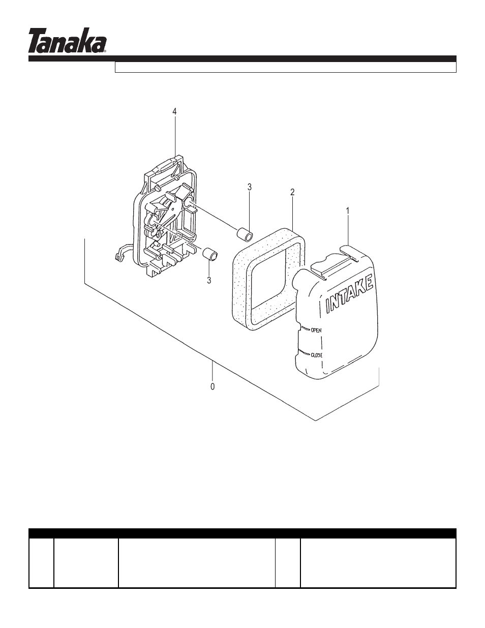Air cleaner, Parts information, Tbc-225s | Tanaka TBC-225S User Manual | Page 9 / 17