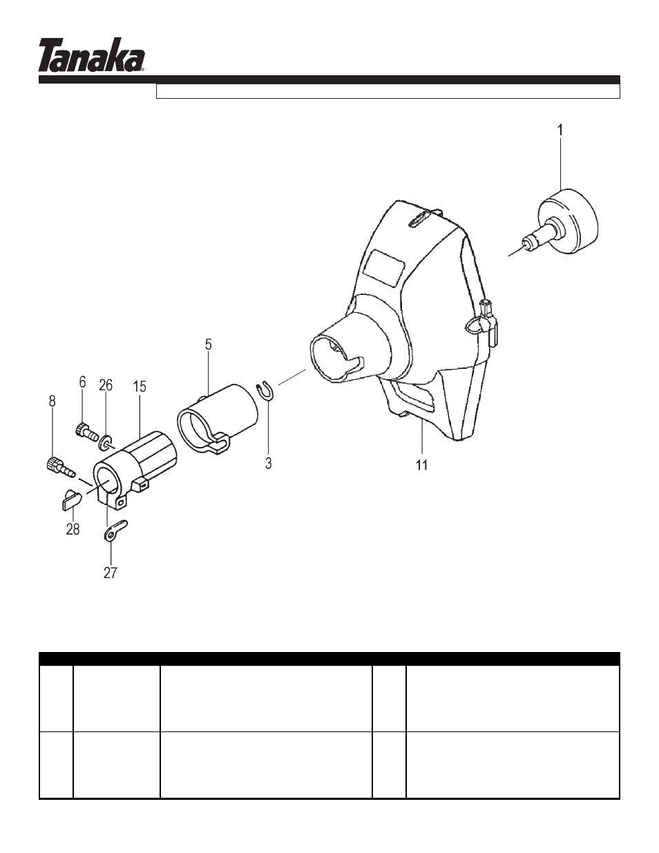 Fan case & clutch drum, Parts information, Tbc-255pf | Tanaka TBC-255PF User Manual | Page 11 / 16
