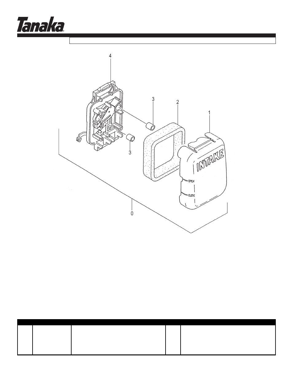 Air filter, Parts information, Tbc-255pf | Tanaka TBC-255PF User Manual | Page 9 / 16