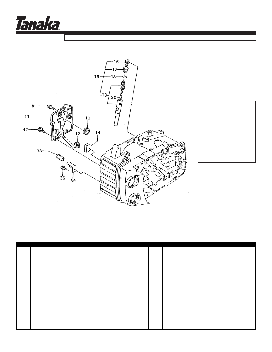 Oil pump, Tcs-3401/s, Parts information | Tanaka TCS-3401/S User Manual | Page 10 / 16
