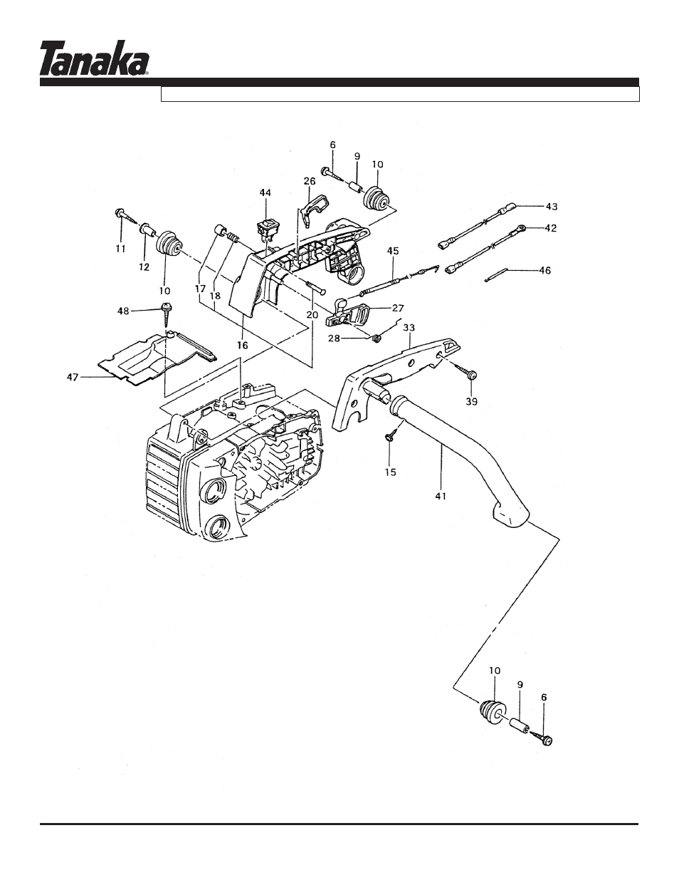 Handles, controls, levers, Tcs-3401/s, Parts information | Tanaka TCS-3401/S User Manual | Page 13 / 16