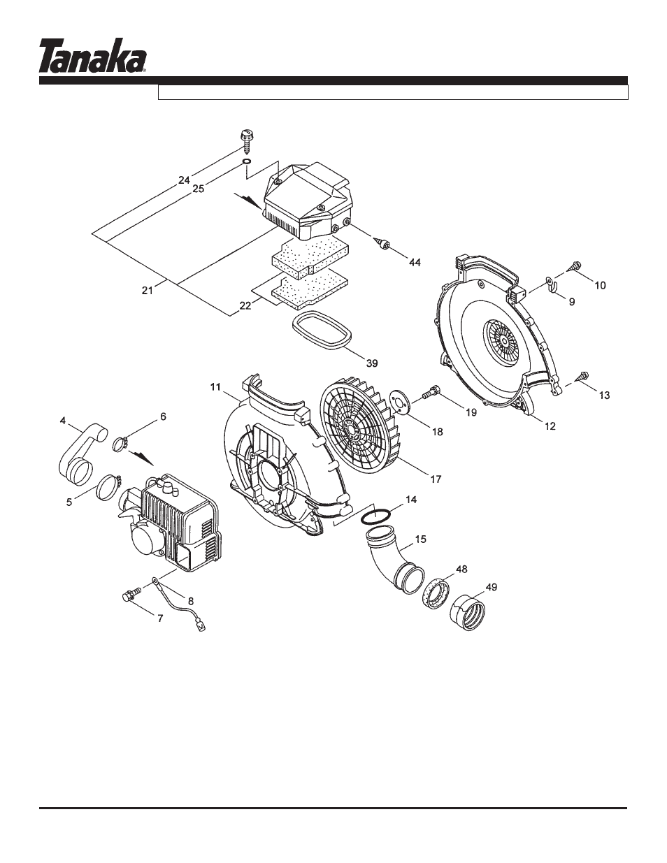 Blower & air filter, Tbl-7600, Parts information | Tanaka TBL-7600/R User Manual | Page 10 / 14