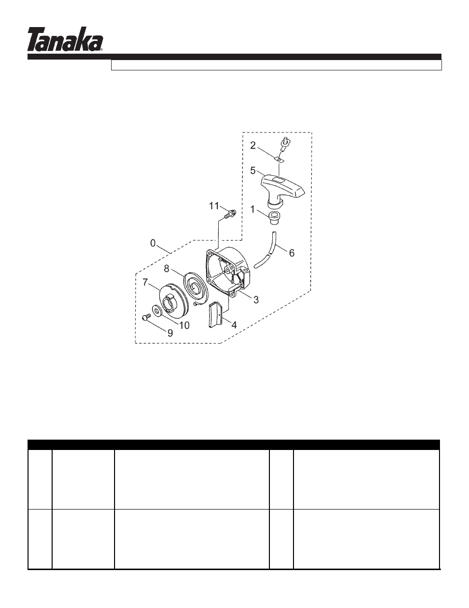 Starter, Tbl-7600, Parts information | Tanaka TBL-7600/R User Manual | Page 7 / 14