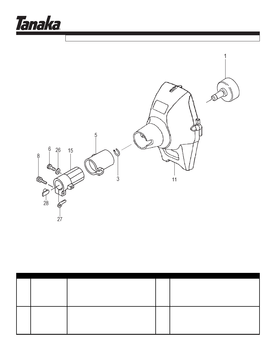 Fan case, Tps-260pf, Parts information | Tanaka TPS-260PF User Manual | Page 10 / 18