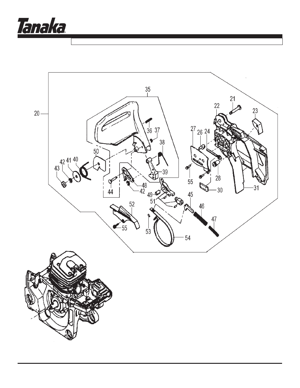 Side cover & chain brake, Ecv-5601, Parts information | Tanaka ECV-5601 User Manual | Page 10 / 14