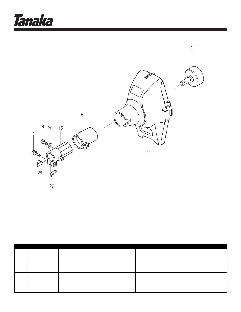 Fan case, Tpe-250pf, Parts information | Tanaka Portable Edger TPE-250PF User Manual | Page 10 / 16