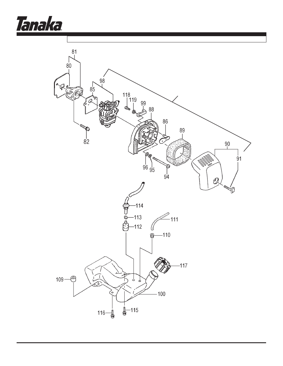 Fuel system, Tps-250pn, Parts information | Tanaka TPS-250PN User Manual | Page 4 / 18
