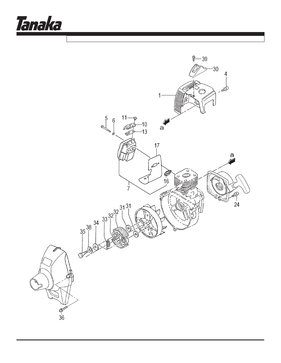 Clutch, muffler & cover, Tps-250pn, Parts information | Tanaka TPS-250PN User Manual | Page 6 / 18