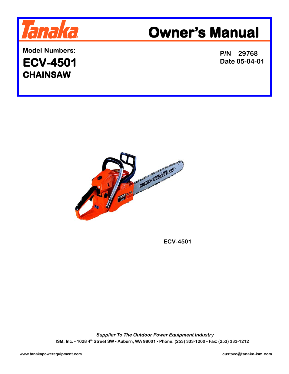 Tanaka ECV-4501 User Manual | 21 pages