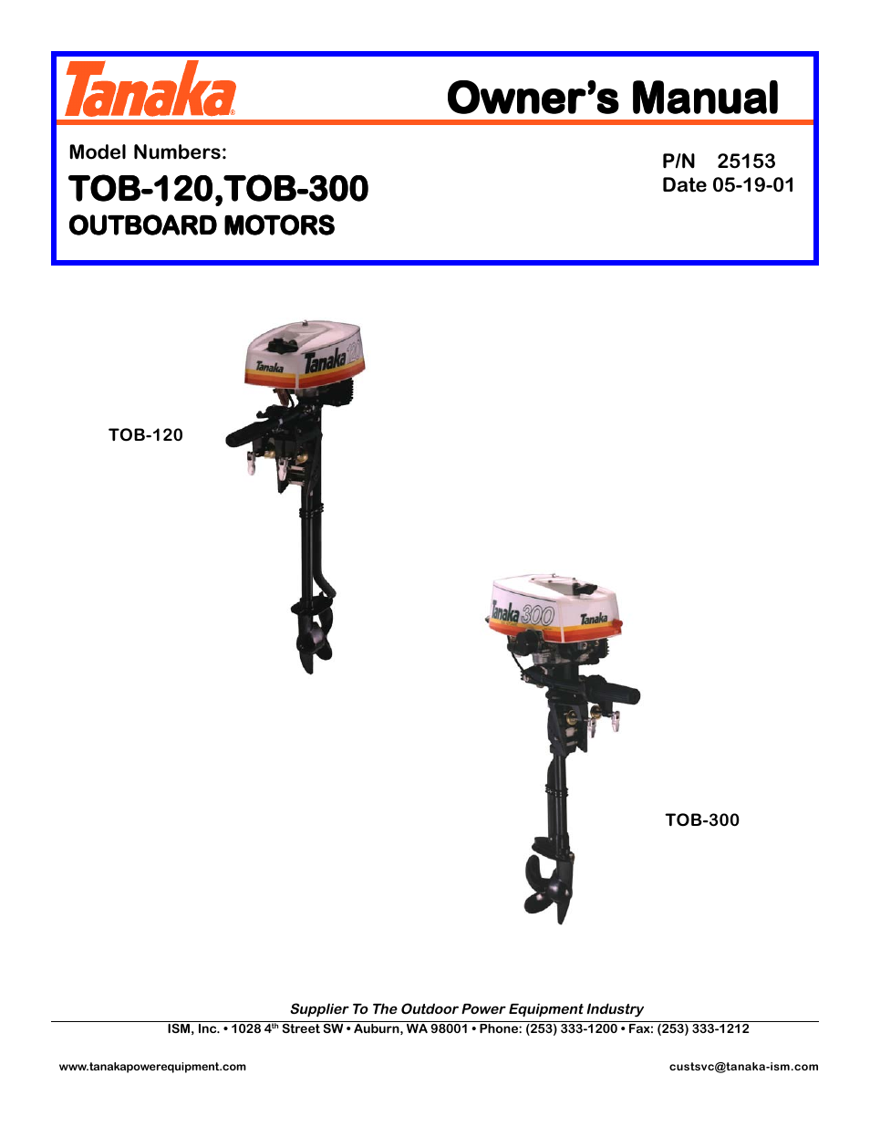 Tanaka TOB-120 User Manual | 15 pages