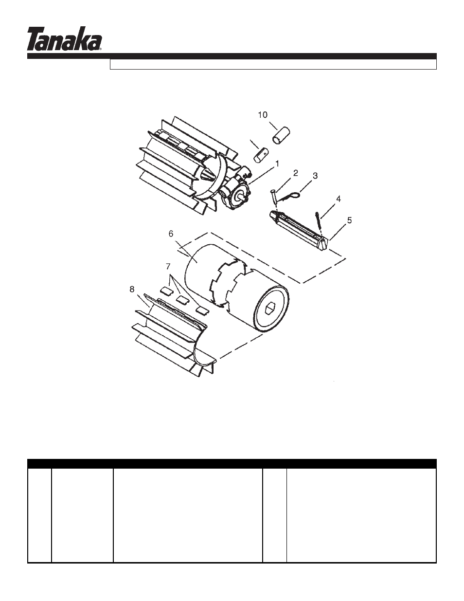 Tsw-210, Parts information | Tanaka Power Sweeper Attachment TSW-210 User Manual | Page 2 / 2