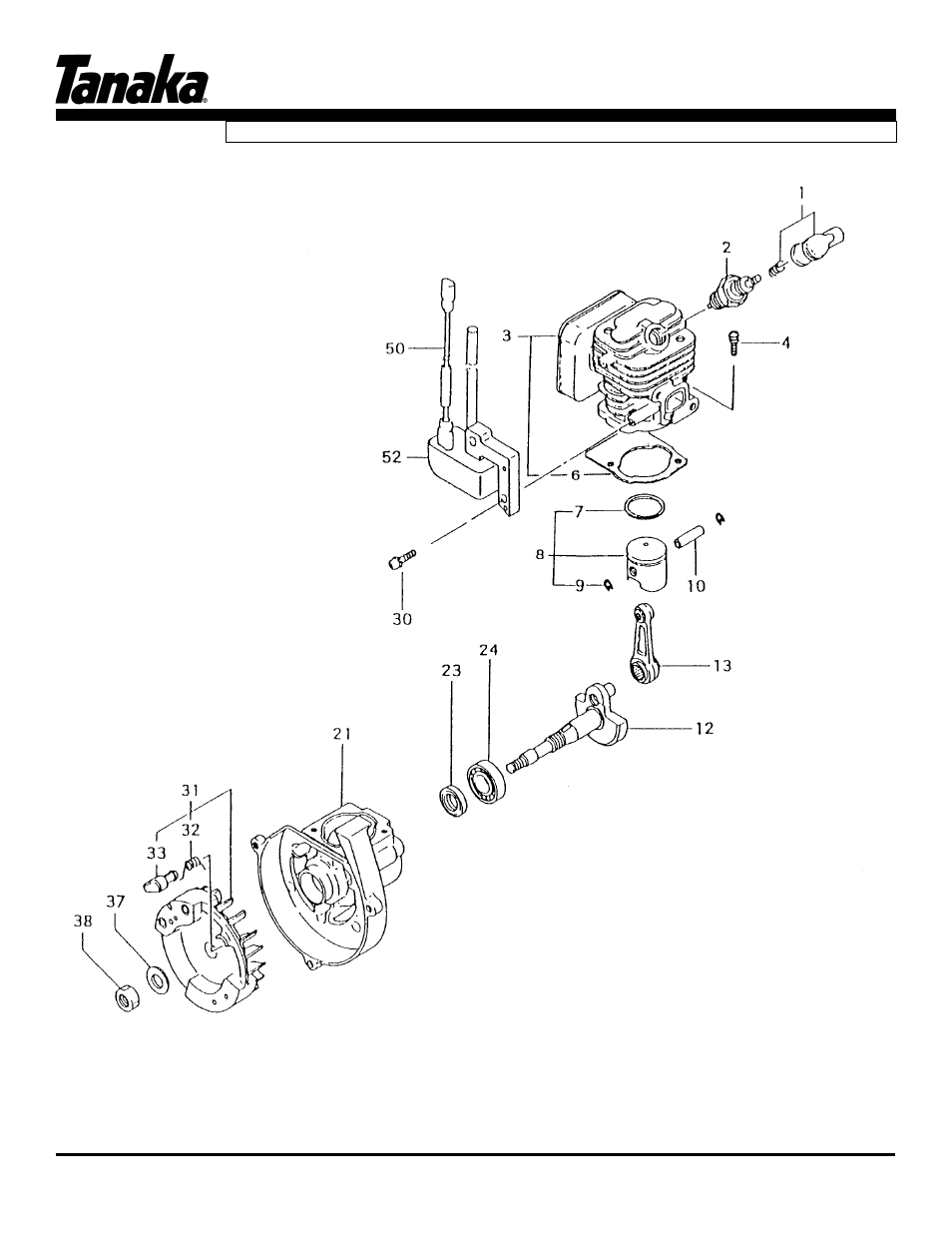 Engine, Tbc-4001, Parts information | Tanaka TBC-4001 User Manual | Page 2 / 13