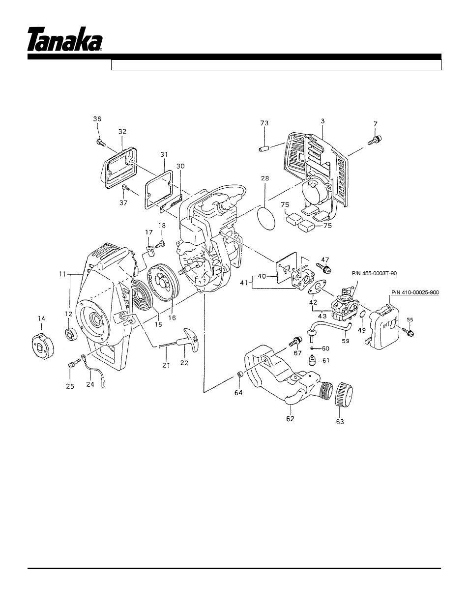 Engine components, Tbc-4001, Parts information | Tanaka TBC-4001 User Manual | Page 4 / 13