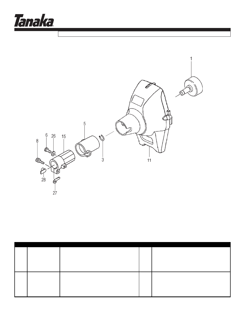 Fan case, Parts information, Tbc-245pf | Tanaka TBC-245PF User Manual | Page 11 / 18