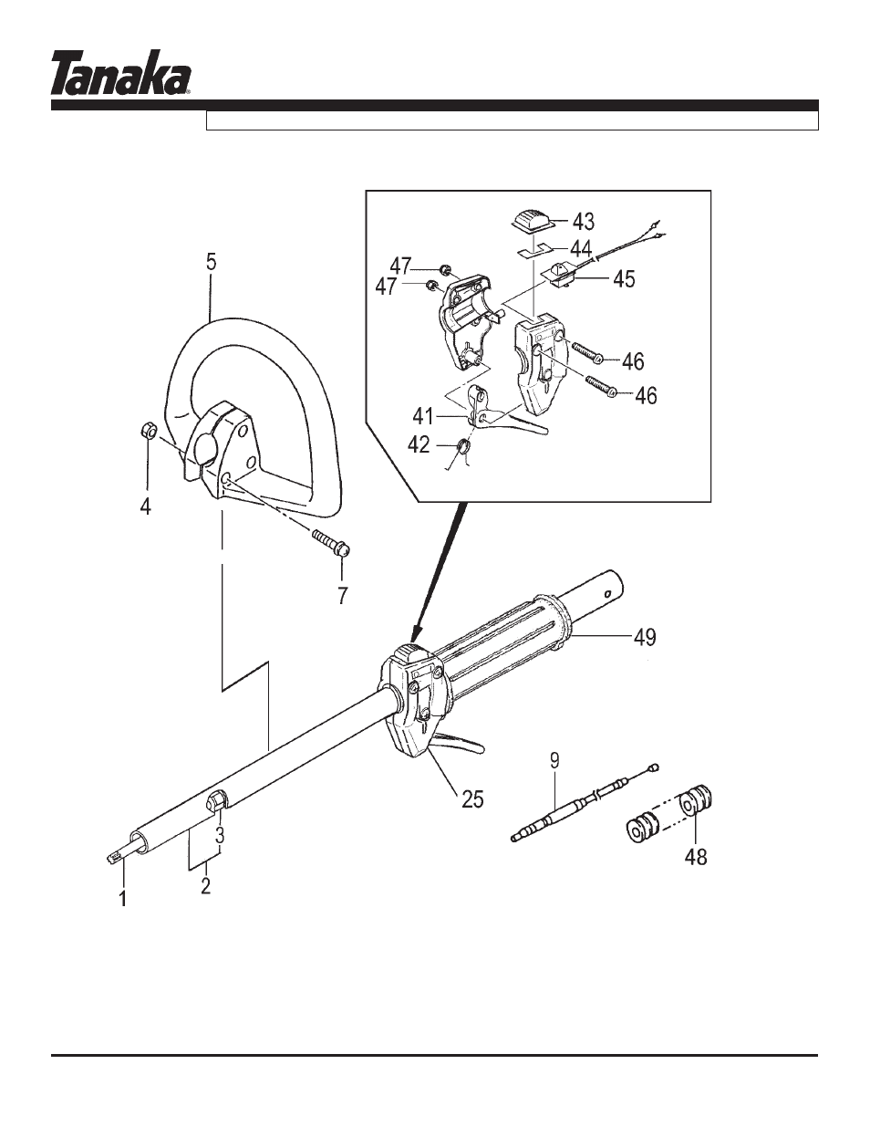 Drive shaft & front handle, Parts information, Tbc-245pf | Tanaka TBC-245PF User Manual | Page 12 / 18