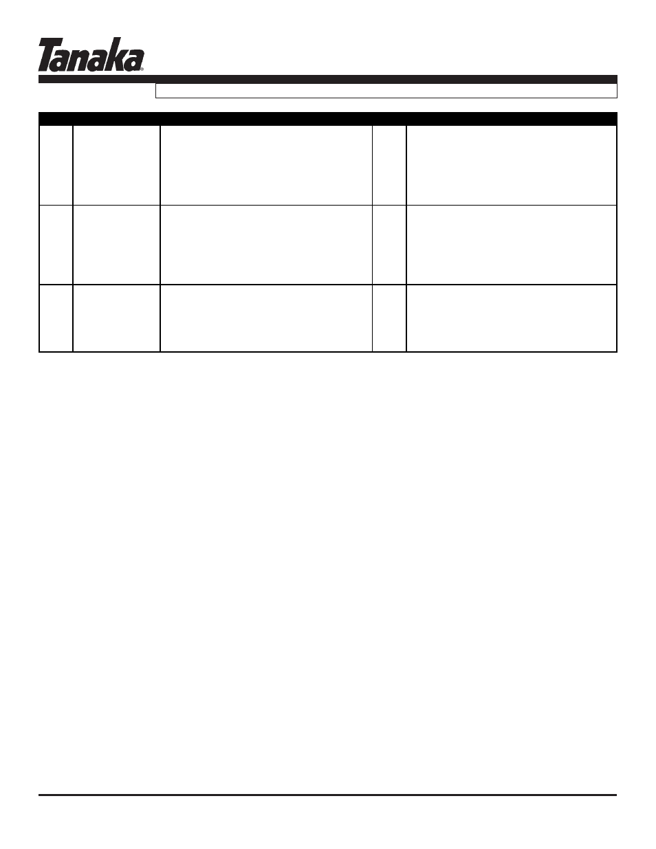 Part numbers, Parts information, Tbc-245pf | Tanaka TBC-245PF User Manual | Page 13 / 18