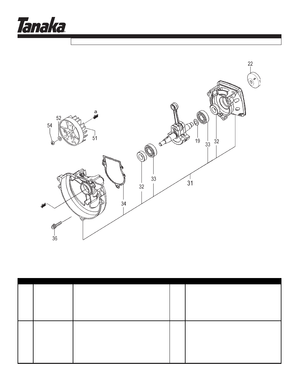 Crankcase & flywheel, Parts information, Tbc-245pf | Tanaka TBC-245PF User Manual | Page 3 / 18