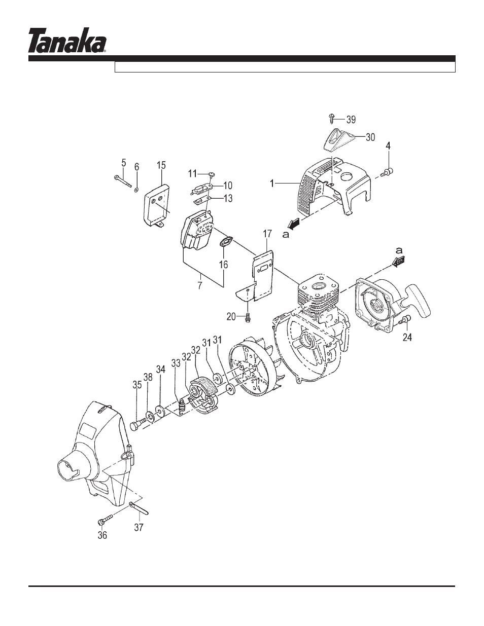 Muffler, clutch & cover, Parts information, Tbc-245pf | Tanaka TBC-245PF User Manual | Page 6 / 18