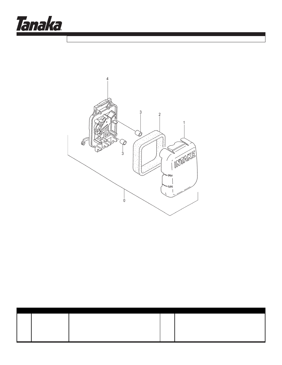 Air filter, Parts information, Tbc-245pf | Tanaka TBC-245PF User Manual | Page 9 / 18