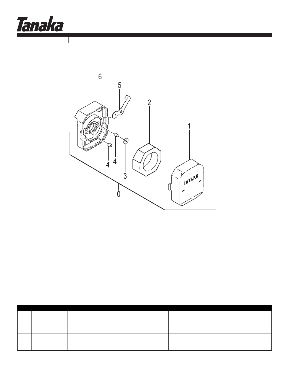 Air cleaner, Tph-2501, Parts information | Tanaka TPH-2501 User Manual | Page 8 / 18