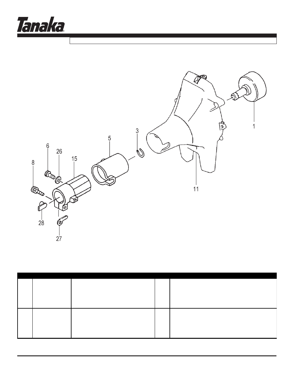 Fan case, Tbc-230, Parts information | Tanaka TBC-230 User Manual | Page 10 / 19