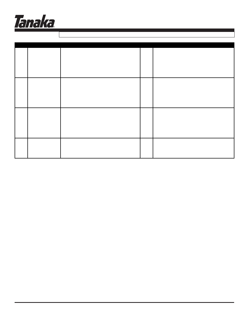 Part numbers, Htd-2522pf, Parts information | Tanaka HTD-2522PF User Manual | Page 11 / 13