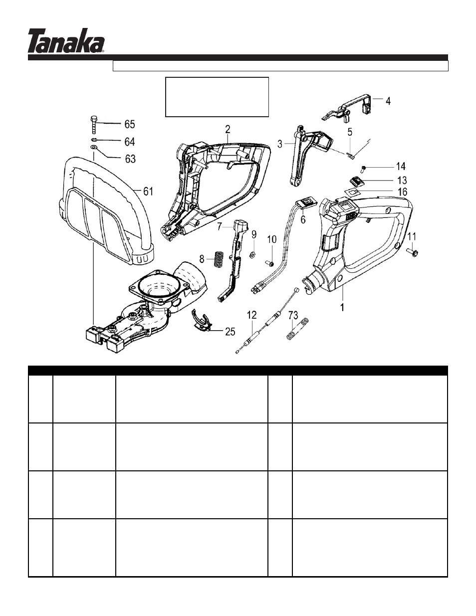 Rear handle (after c230891), Htd-2522pf, Parts information | Tanaka HTD-2522PF User Manual | Page 12 / 13