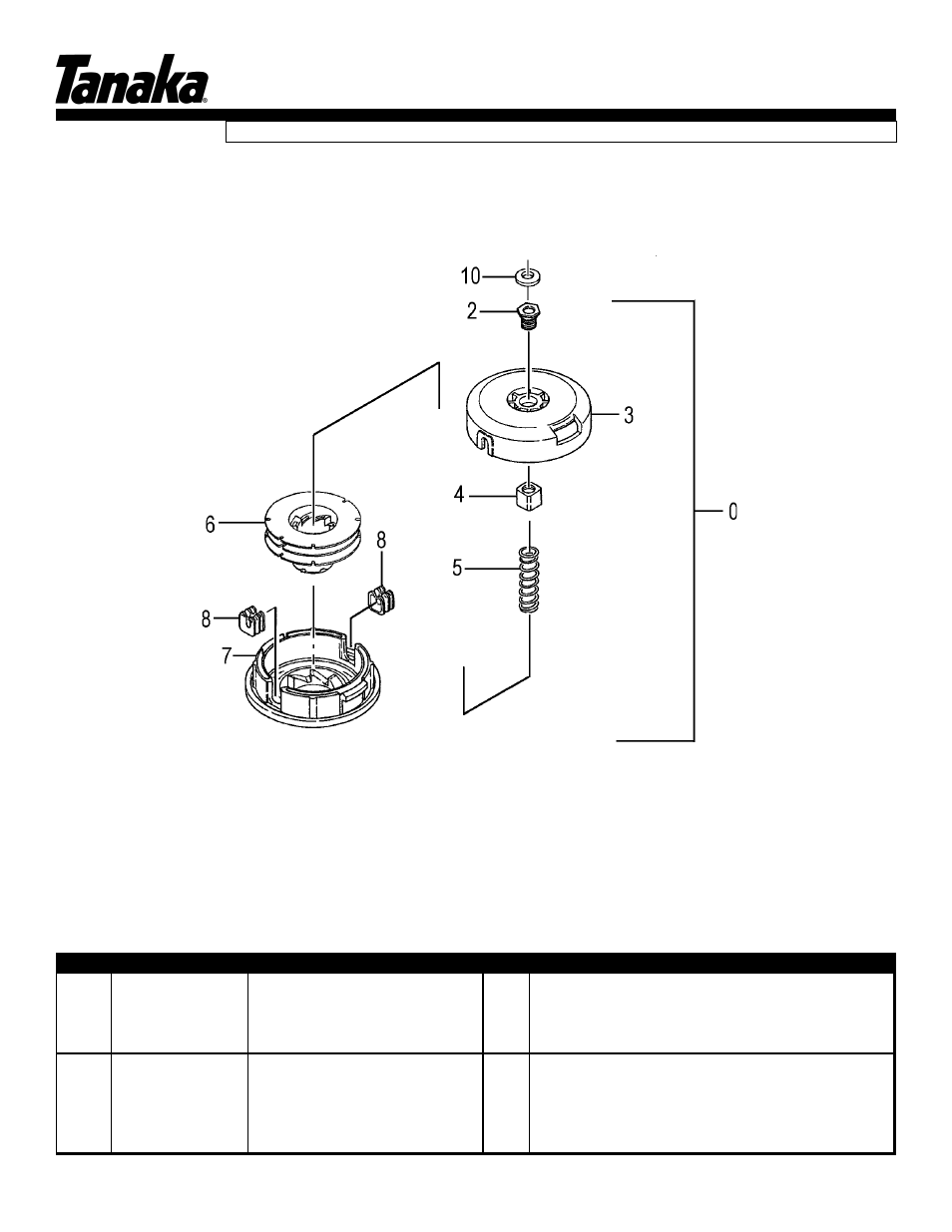 5" semi auto head, Tbc-300sdh, Parts information | Tanaka TBC-300SDH User Manual | Page 16 / 17