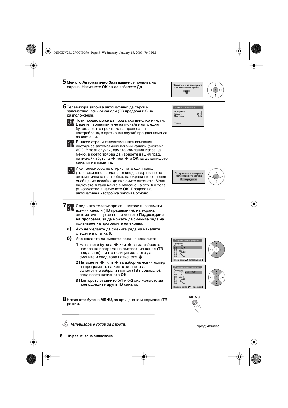 Sony KV-32FQ70K User Manual | Page 32 / 146