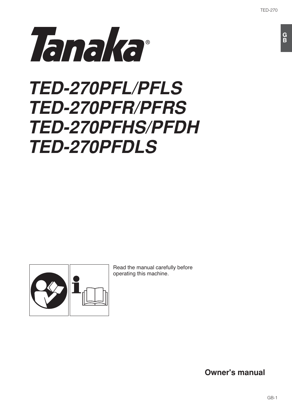 Tanaka TED-270PFL User Manual | Page 2 / 114