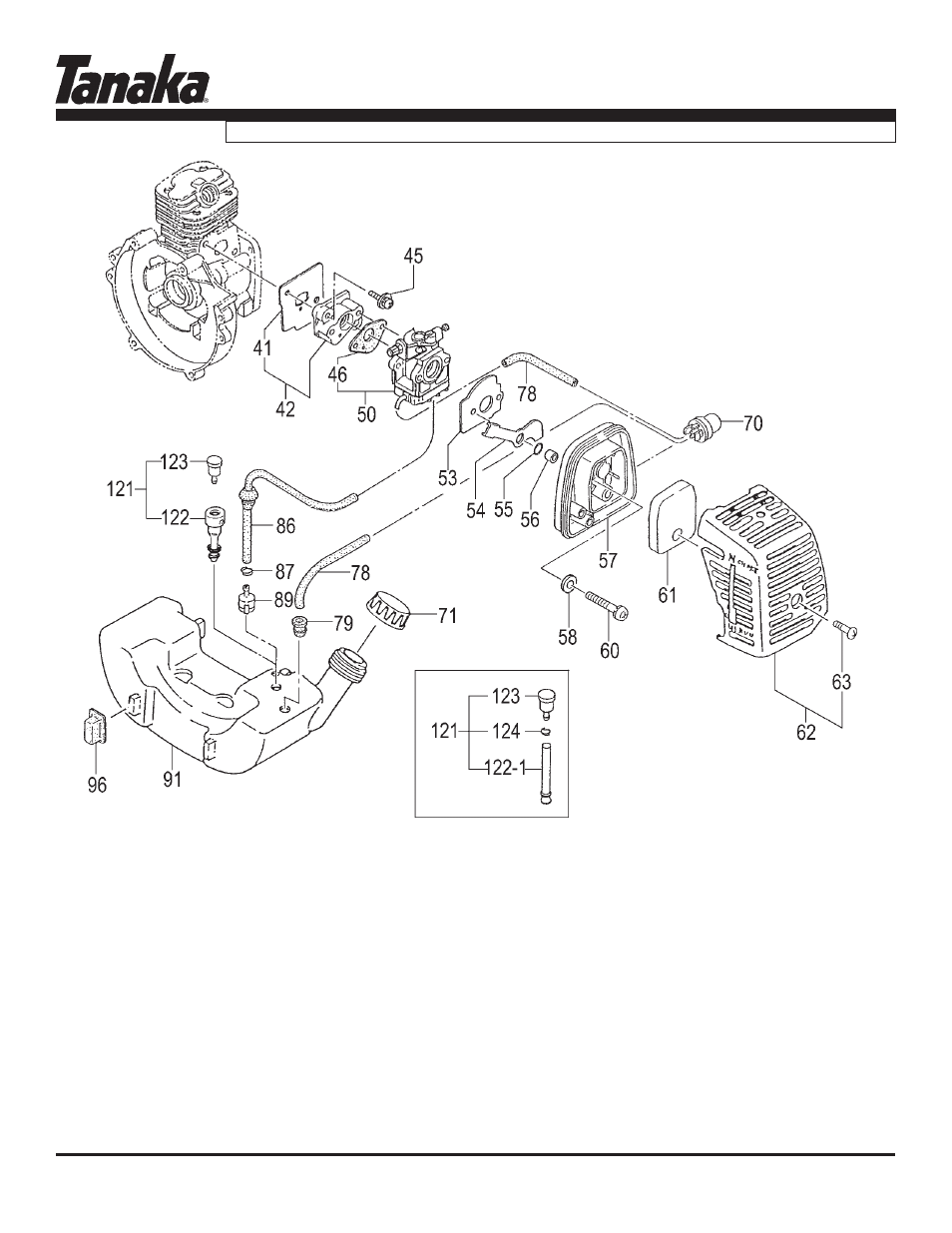 Fuel system, Tps-2510, Parts information | Tanaka TPS-2510 User Manual | Page 4 / 18