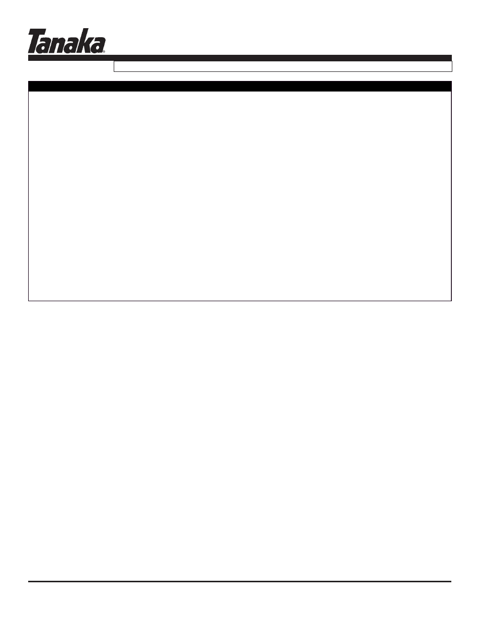 Part numbers, Tht-2520, Parts information | Tanaka THT-2520 User Manual | Page 6 / 16