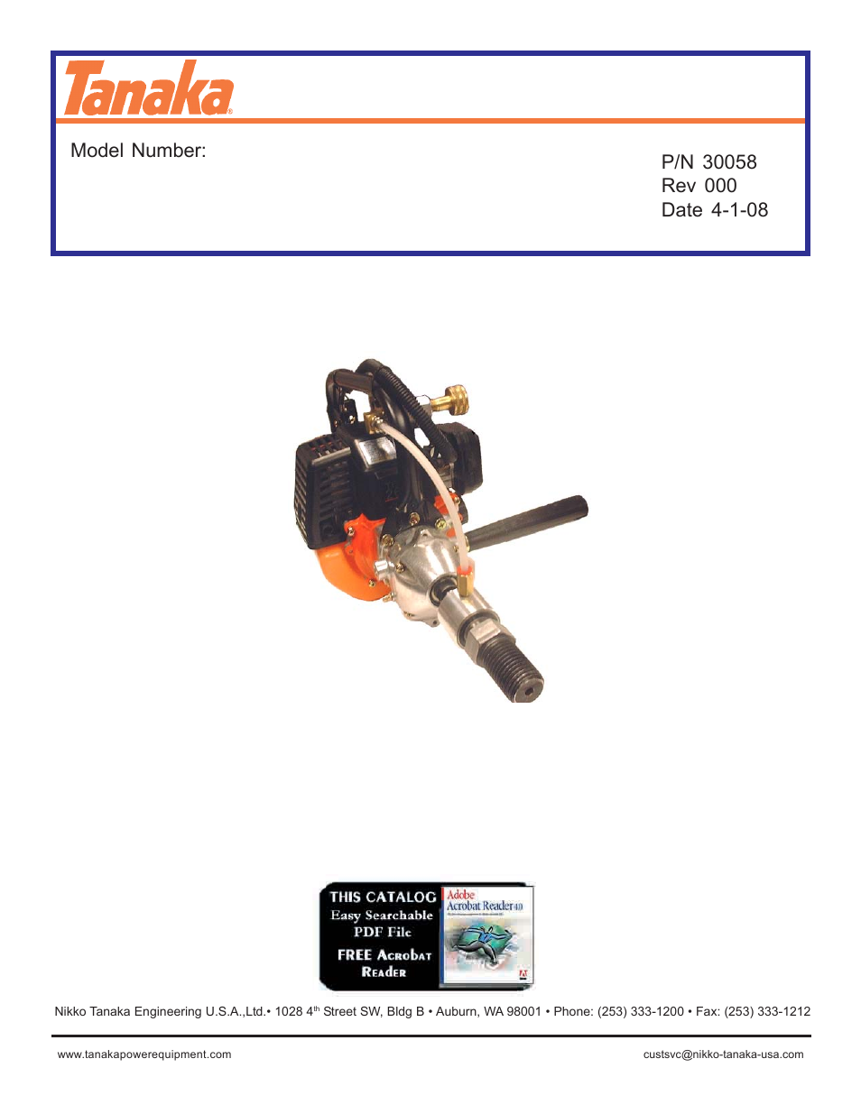 Tanaka TED-262HS User Manual | 15 pages