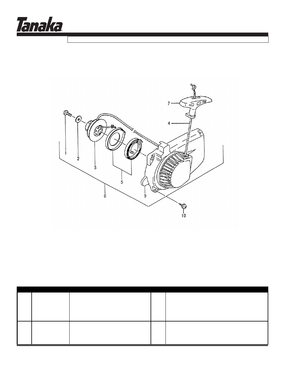 Ecs-3351, Parts information | Tanaka ECS-3351/B User Manual | Page 10 / 18