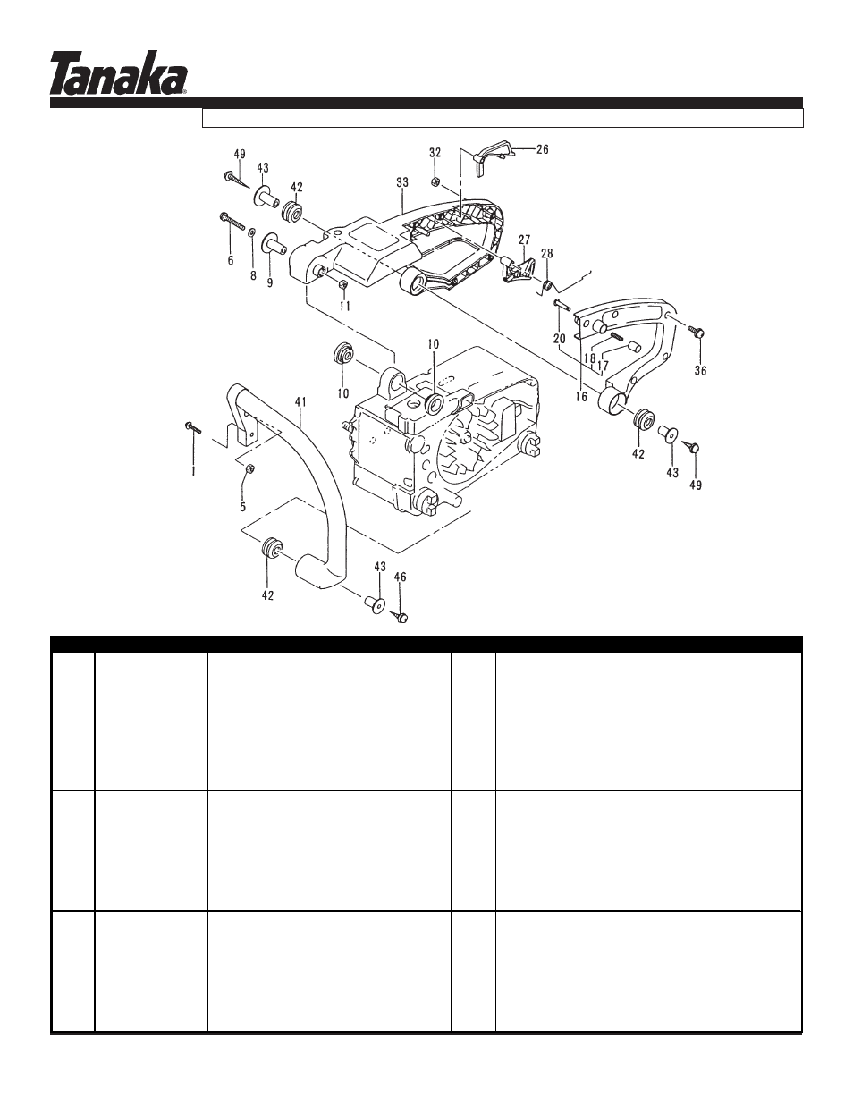Ecs-3351, Parts information | Tanaka ECS-3351/B User Manual | Page 17 / 18