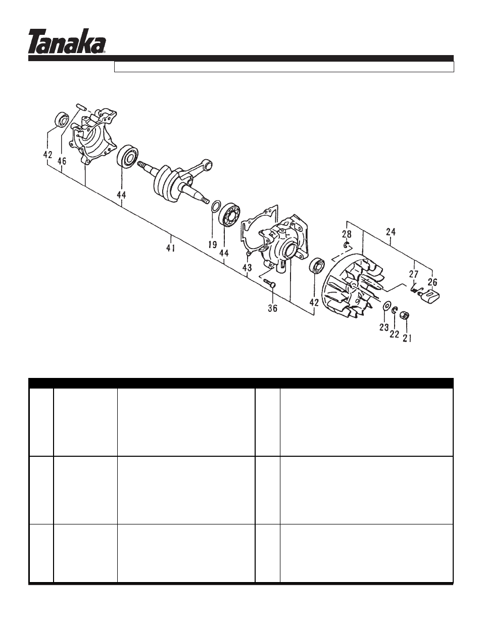 Ecs-3351, Parts information | Tanaka ECS-3351/B User Manual | Page 3 / 18