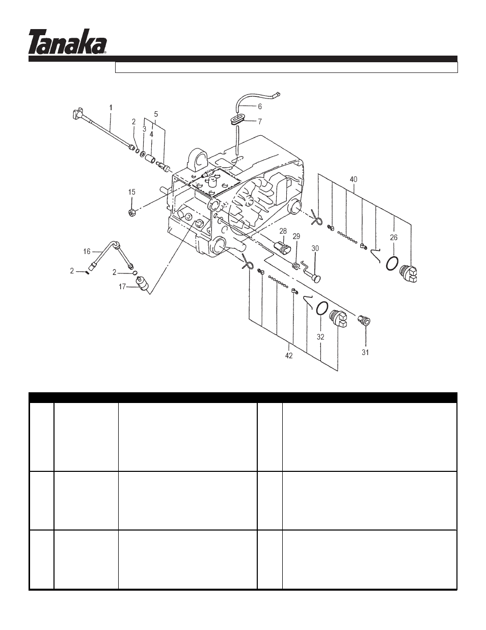 Ecs-3351, Parts information | Tanaka ECS-3351/B User Manual | Page 9 / 18