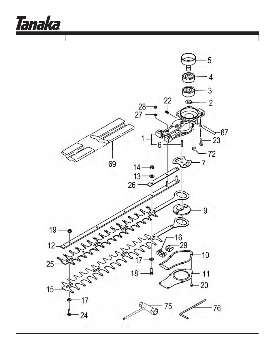 Gear case & blades, Tht-2000, Parts information | Tanaka THT-2000 User Manual | Page 10 / 12