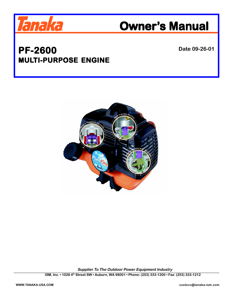 Tanaka PF-2600 User Manual | 7 pages