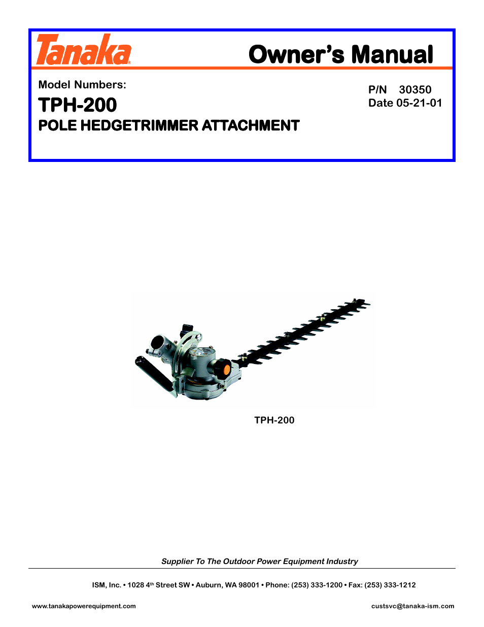 Tanaka TPH-200 User Manual | 6 pages